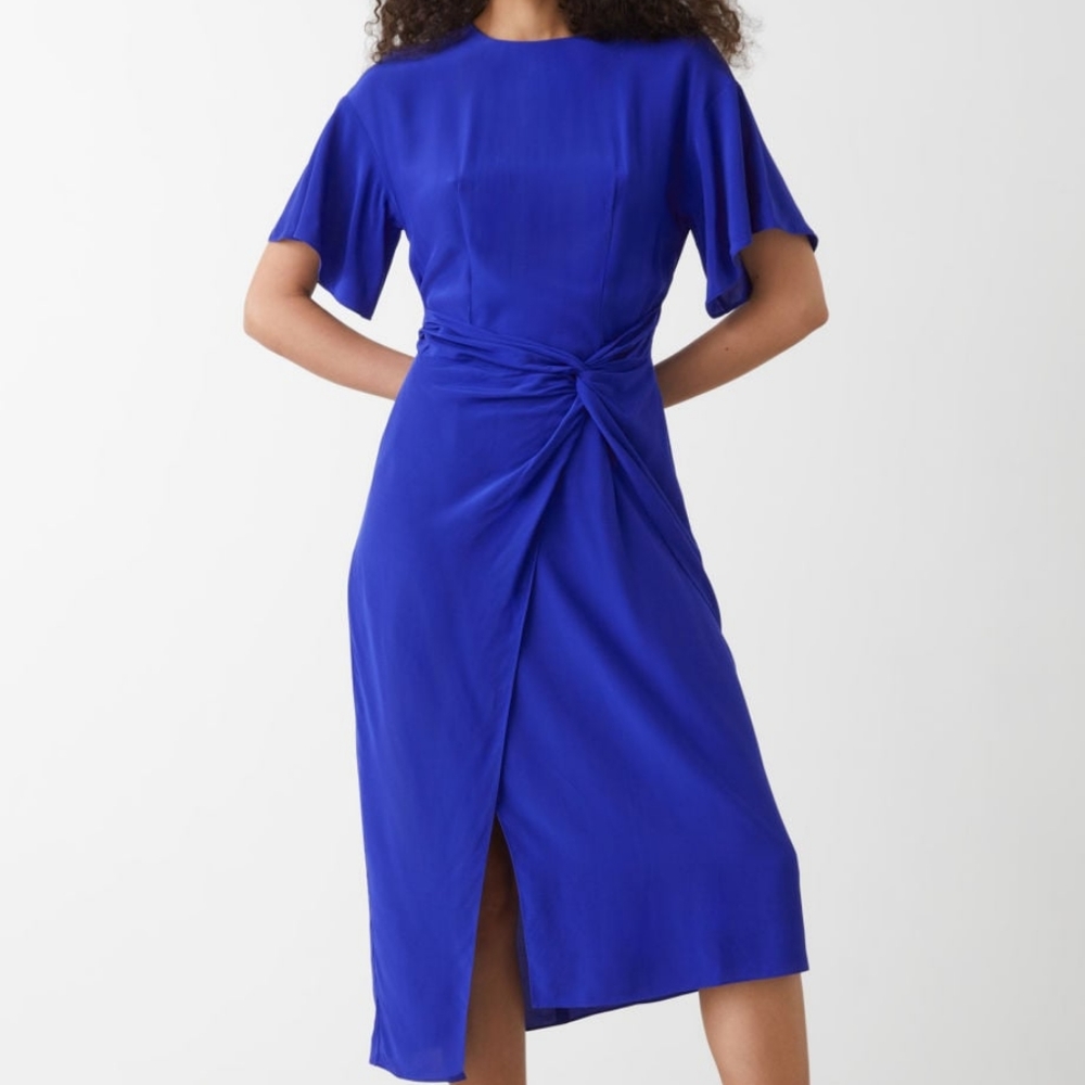 & Other Stories Asymmetric Twist Detail Midi Dress